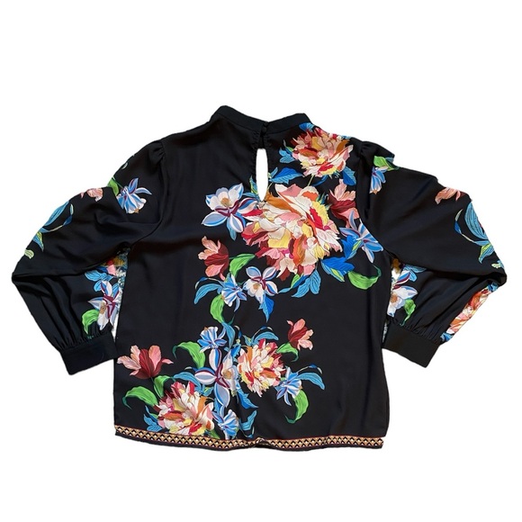 Jealous Tomato Midnight Bloom Floral Choker Blouse - Picture 8 of 10